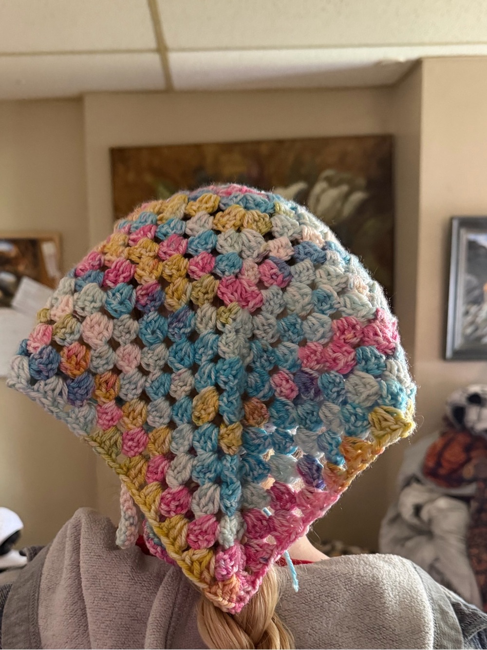 Handmade Multicolor Crochet Bandana